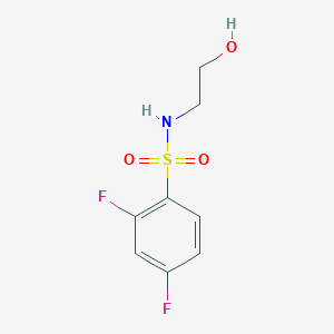 molecular formula C8H9F2NO3S B8458386 2,4-difluoro-N-(2-hydroxyethyl)benzenesulfonamide 