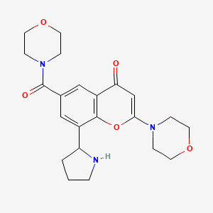 6-(morpholine-4-carbonyl)-2-morpholino-8-(pyrrolidin-2-yl)-4H-chromen-4-one