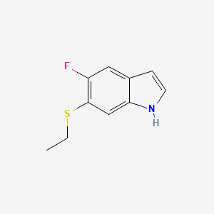 molecular formula C10H10FNS B8458393 6-Ethylthio-5-fluoroindole 