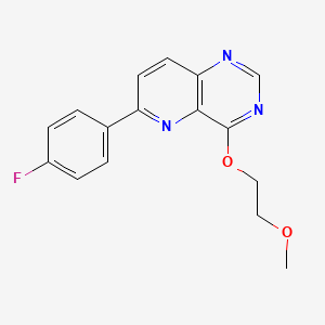 molecular formula C16H14FN3O2 B8458419 6-(4-Fluorophenyl)-4-(2-methoxyethoxy)pyrido[3,2-d]pyrimidine CAS No. 917758-82-8