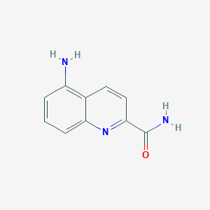 molecular formula C10H9N3O B8458427 5-Aminoquinoline-2-carboxylic acid amide 