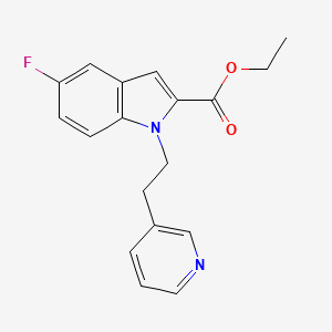 Ethyl 5-fluoro-1-[2-(pyridin-3-yl)ethyl]-1H-indole-2-carboxylate