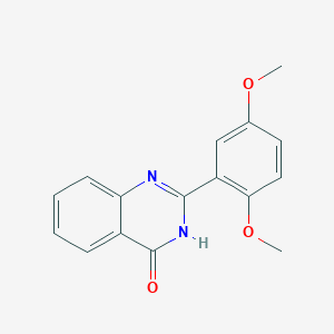 molecular formula C16H14N2O3 B8458448 2-(2,5-Dimethoxyphenyl)quinazoline-4(3H)-one 