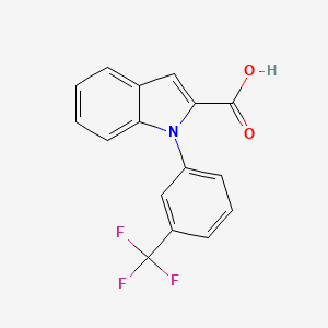 molecular formula C16H10F3NO2 B8458455 1-[3-(trifluoromethyl)phenyl]-1H-indole-2-carboxylic acid CAS No. 343238-75-5