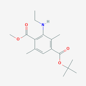 molecular formula C17H25NO4 B8458462 1-Tert-butyl 4-methyl 3-(ethylamino)-2,5-dimethylterephthalate 