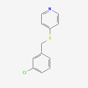 molecular formula C12H10ClNS B8458474 4-{[(3-Chlorophenyl)methyl]sulfanyl}pyridine CAS No. 87578-03-8