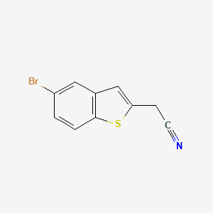 molecular formula C10H6BrNS B8458488 5-Bromo-2-benzthiophenylacetonitrile 