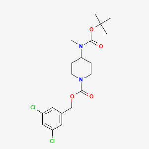 (3,5-dichlorophenyl)methyl 4-[methyl-[(2-methylpropan-2-yl)oxycarbonyl]amino]piperidine-1-carboxylate