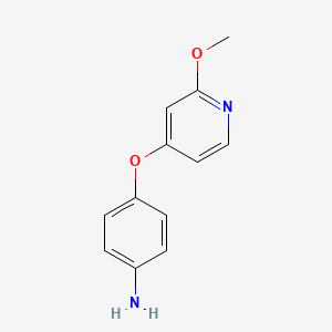 molecular formula C12H12N2O2 B8458538 4-(4-Amino-phenoxy)-2-methoxy-pyridine 