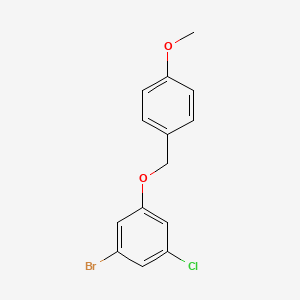 molecular formula C14H12BrClO2 B8458609 1-Bromo-3-chloro-5-((4-methoxybenzyl)oxy)benzene 