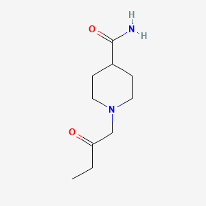 molecular formula C10H18N2O2 B8458659 1-(2-Oxobutyl)piperidine-4-carboxamide 