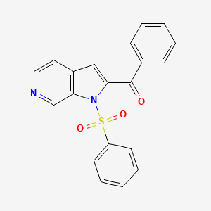 molecular formula C20H14N2O3S B8458695 1h-Pyrrolo[2,3-c]pyridine,2-benzoyl-1-(phenylsulfonyl)- 