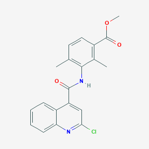 molecular formula C20H17ClN2O3 B8458720 Methyl 3-[(2-chloroquinoline-4-carbonyl)amino]-2,4-dimethyl-benzoate 