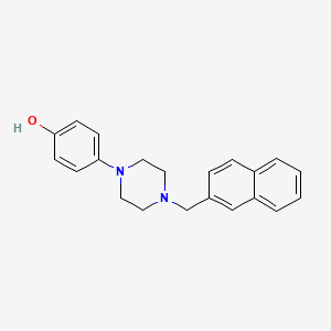 molecular formula C21H22N2O B8458733 4-{4-[(Naphthalen-2-yl)methyl]piperazin-1-yl}phenol CAS No. 61187-11-9