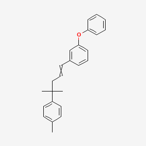 molecular formula C25H26O B8458735 1-[4-Methyl-4-(4-methylphenyl)pent-1-en-1-yl]-3-phenoxybenzene CAS No. 89765-12-8