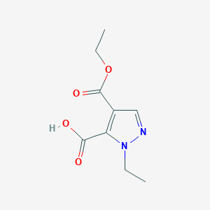 molecular formula C9H12N2O4 B8458750 2-Ethyl-2H-pyrazole-3,4-dicarboxylic acid 4-ethyl ester 
