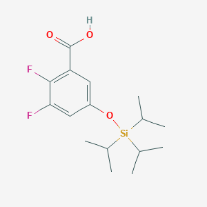 molecular formula C16H24F2O3Si B8458764 2,3-Difluoro-5-(triisopropylsilyloxy)benzoic acid 
