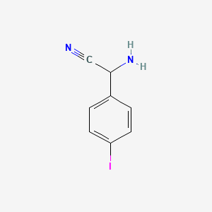 molecular formula C8H7IN2 B8458786 2-Amino-2-(4-iodophenyl)acetonitrile 