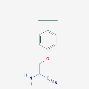molecular formula C13H18N2O B8458793 2-Amino-3-[4-(1,1-dimethylethyl)phenoxy]propionitrile 