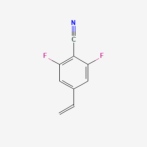 molecular formula C9H5F2N B8458798 2,6-Difluoro-4-vinylbenzonitrile 