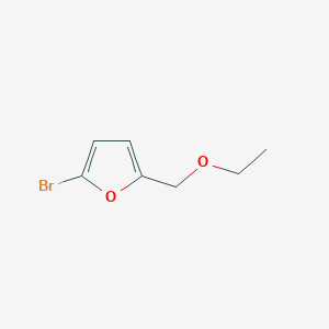 molecular formula C7H9BrO2 B8458806 2-Bromo-5-[(ethyloxy)methyl]furan 