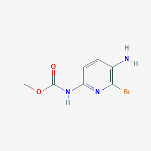 molecular formula C7H8BrN3O2 B8458817 Methyl 5-amino-6-bromopyridin-2-ylcarbamate 