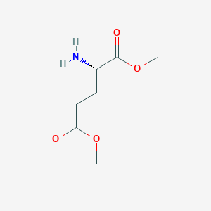 molecular formula C8H17NO4 B8458842 (S)-2-Amino-5,5-dimethoxypentanoic acid methyl ester 