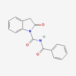 molecular formula C16H12N2O3 B8458846 N-benzoyl-2-oxindole-1-carboxamide 