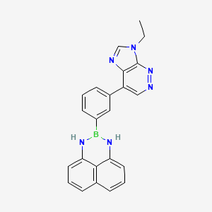 molecular formula C23H19BN6 B8458851 2-(3-(9-Ethyl-9H-imidazo[4,5-c]pyridazin-6-yl)phenyl)-2,3-dihydro-1H-naphtho[1,8-de][1,3,2]diazaborinine 