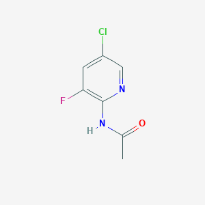 molecular formula C7H6ClFN2O B8458866 2-Acetylamino-5-chloro-3-fluoropyridine 