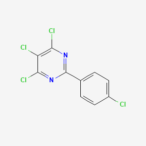 molecular formula C10H4Cl4N2 B8458869 2-(4'-Chlorophenyl)-4,5,6-trichloropyrimidine 