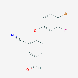 2-(4-Bromo-3-fluorophenoxy)-5-formylbenzonitrile