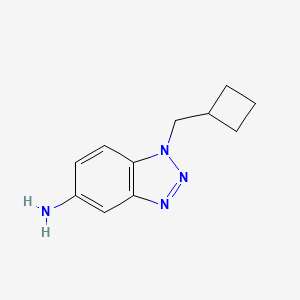 molecular formula C11H14N4 B8458946 1-(cyclobutylmethyl)-1H-benzotriazol-5-amine 
