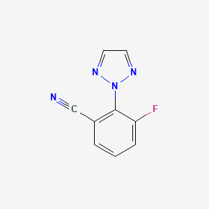 molecular formula C9H5FN4 B8458968 3-fluoro-2-(2H-1,2,3-triazol-2-yl)benzonitrile CAS No. 1293285-08-1