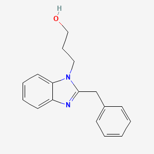 molecular formula C17H18N2O B8458976 2-(phenylmethyl)-1H-benzimidazole-1-propanol 