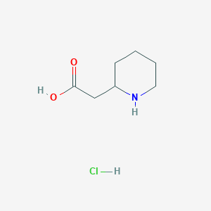 molecular formula C7H14ClNO2 B008459 2-哌啶基乙酸盐酸盐 CAS No. 19615-30-6