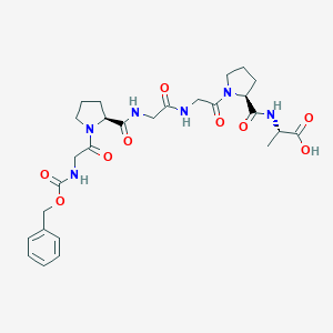 molecular formula C27H36N6O9 B084590 N-Carbobenzoxyglycyl-prolyl-glycyl-glycyl-prolyl-alanine CAS No. 13075-38-2