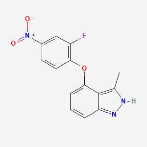 1h-Indazole,4-(2-fluoro-4-nitrophenoxy)-3-methyl-