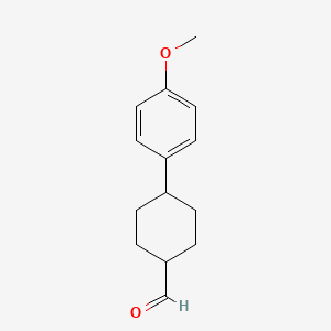 molecular formula C14H18O2 B8459216 trans-4-(4-Methoxyphenyl)cyclohexanecarbaldehyde CAS No. 1374134-24-3