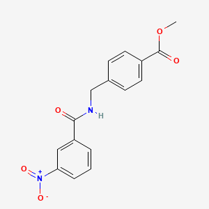 molecular formula C16H14N2O5 B8459224 Methyl 4-{[(3-nitrobenzoyl)amino]methyl}benzoate 