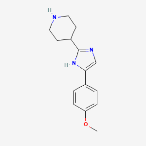 molecular formula C15H19N3O B8459230 4-[4-(4-Methoxy-phenyl)-1H-imidazol-2-yl]-piperidine 