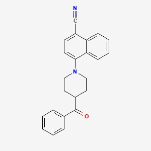molecular formula C23H20N2O B8459246 4-(4-Benzoylpiperidin-1-yl)naphthalene-1-carbonitrile CAS No. 870889-12-6