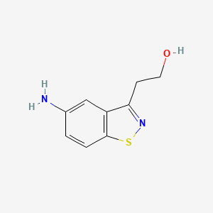 molecular formula C9H10N2OS B8459277 5-Amino-1,2-benzisothiazole-3-ethanol 