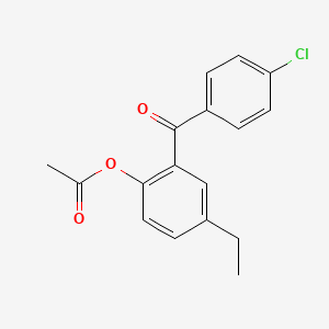 2-(4-Chlorobenzoyl)-4-ethylphenyl acetate