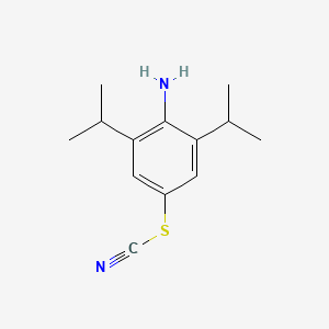 molecular formula C13H18N2S B8459313 2,6-Diisopropyl-4-thiocyanatoaniline CAS No. 65603-14-7