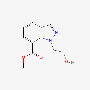 molecular formula C11H12N2O3 B8459341 methyl 1-(2-hydroxyethyl)-1H-indazole-7-carboxylate 