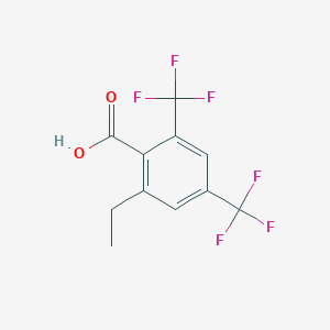 molecular formula C11H8F6O2 B8459350 2-Ethyl-4,6-bis-trifluoromethyl-benzoic acid 