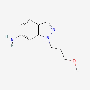 molecular formula C11H15N3O B8459380 1-(3-methoxypropyl)-1H-indazol-6-amine 