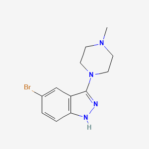 molecular formula C12H15BrN4 B8459422 5-bromo-3-(4-methyl-1-piperazinyl)-1H-indazole 