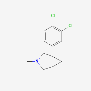molecular formula C12H13Cl2N B8459452 1-(3,4-Dichlorophenyl)-3-methyl-3-azabicyclo[3.1.0]hexane CAS No. 86216-24-2